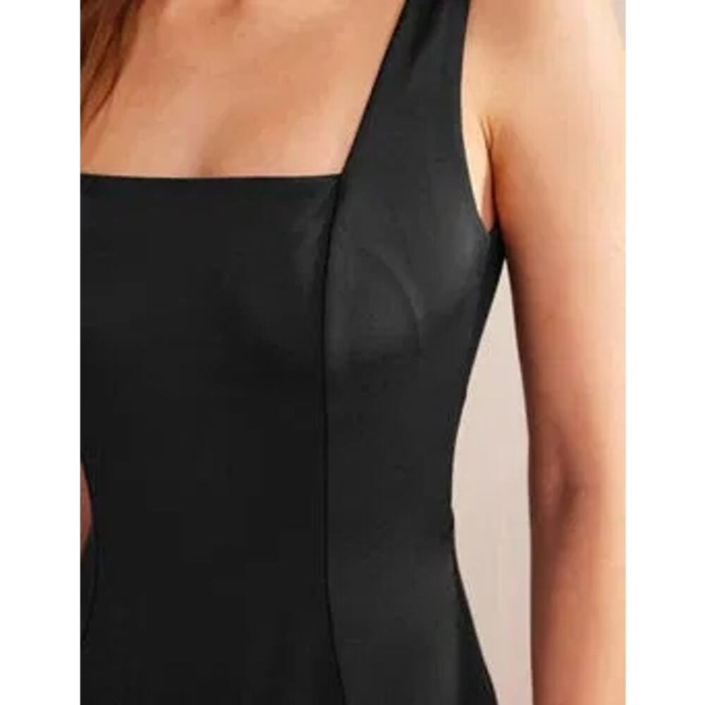 BODEN Square-Neck Panelled Swimsuit one piece black US sz 8 SW26 - Picture 4 of 8